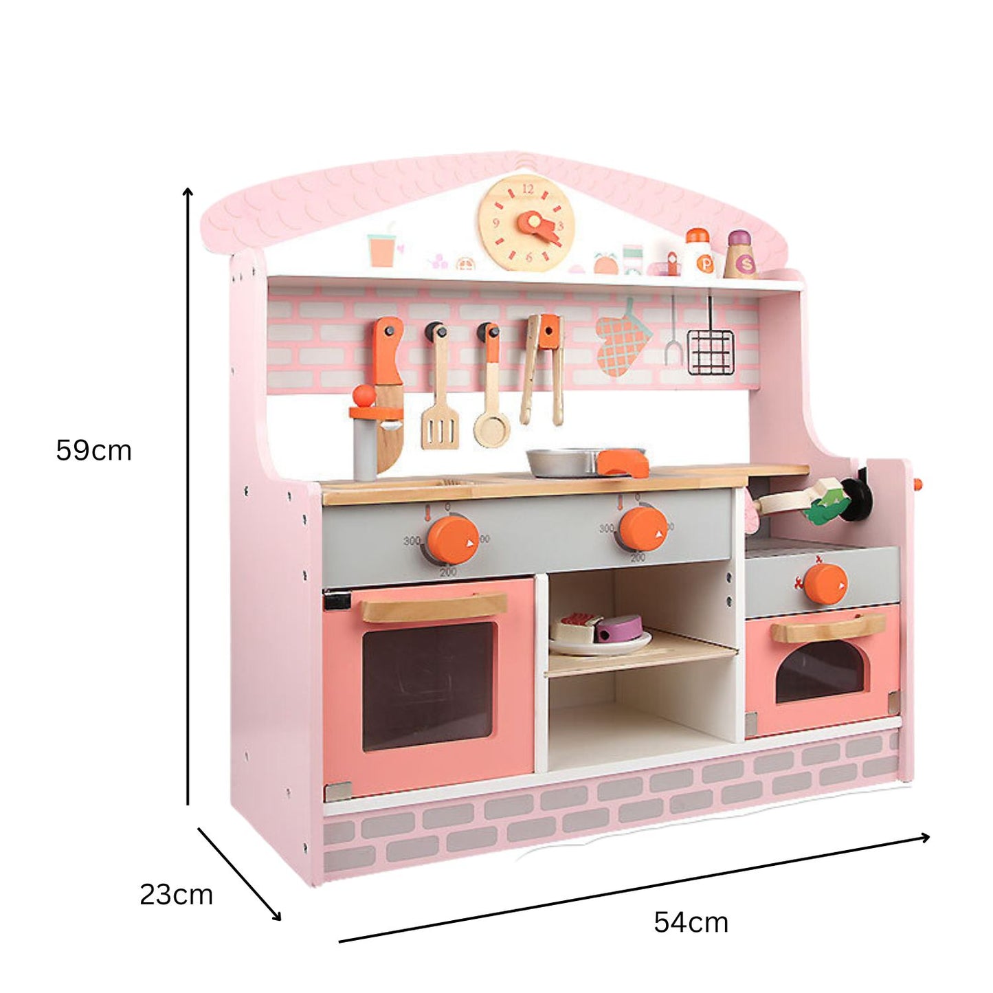 WOODEN Kitchen Playset for Kids (BBQ Kitchen Set)