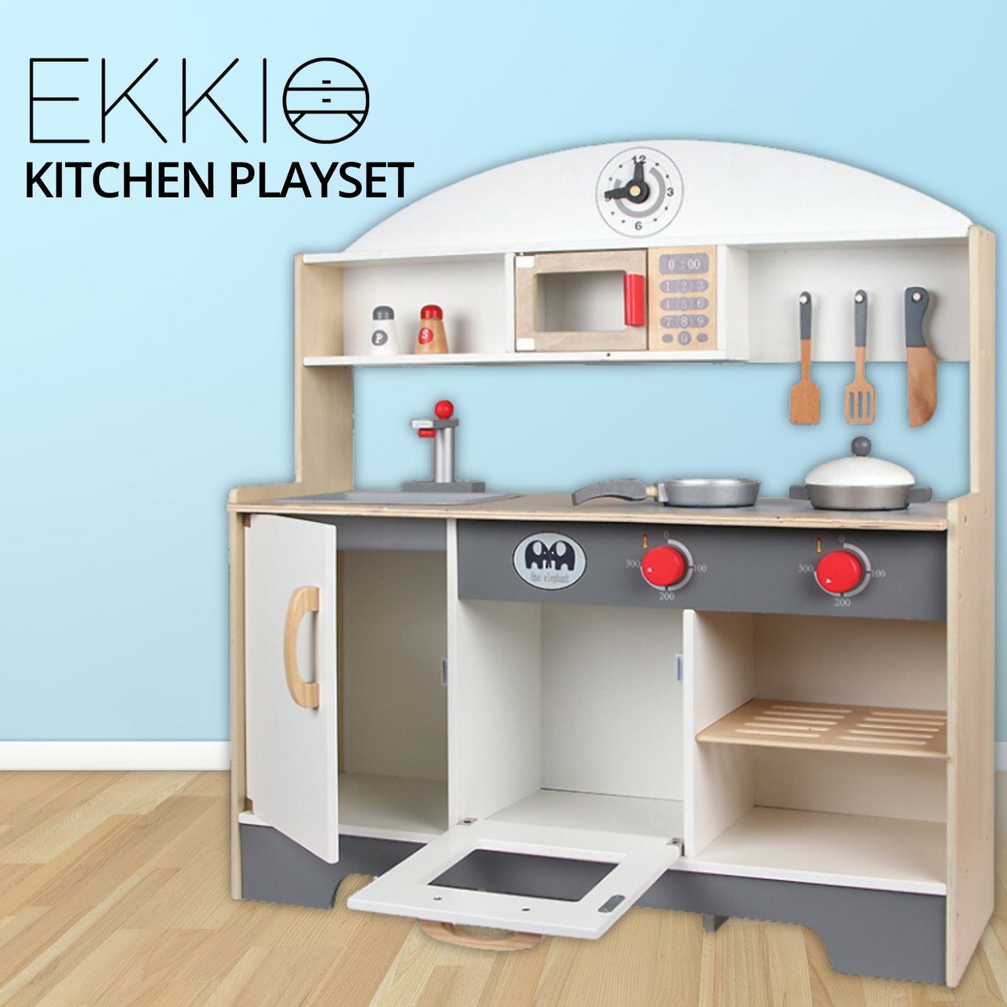 WOODEN Kitchen Playset for Kids (Minimalist)