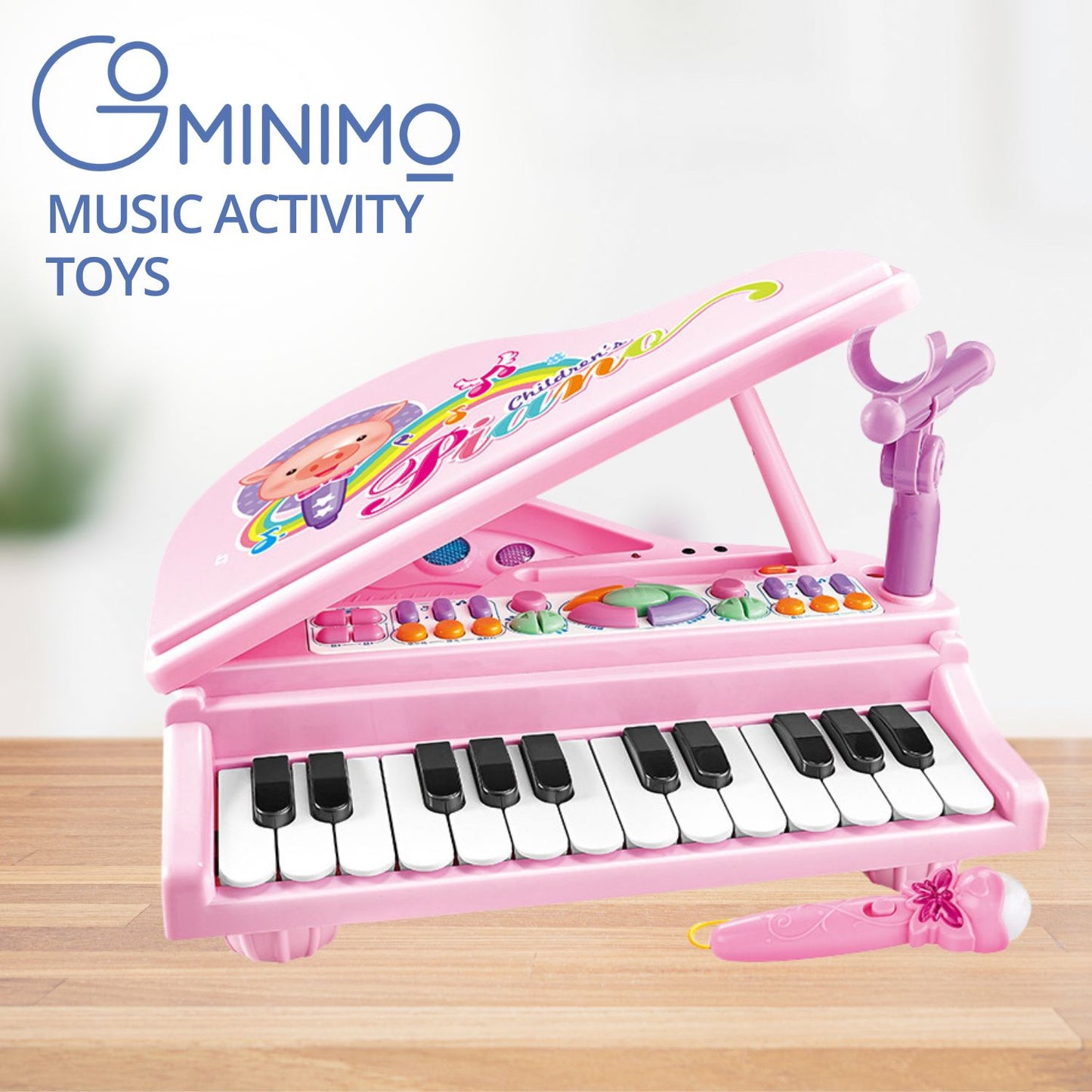 GOMINIMO Kids Piano Keyboard Music Toys (Pink)