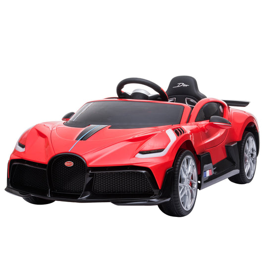 Licensed Bugatti Kids Electric Ride On Car - Red