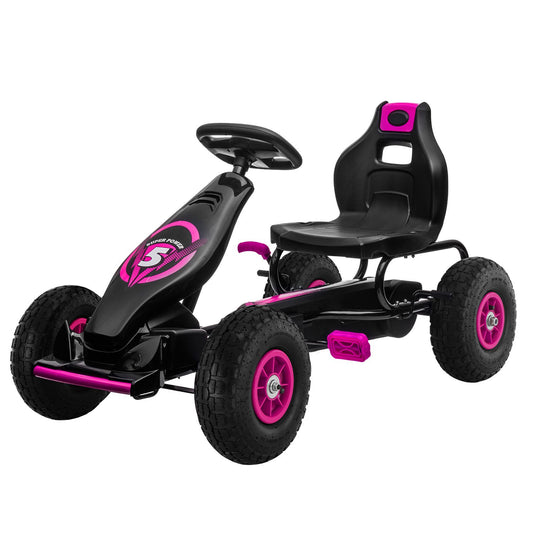 G18 Kids Ride On Pedal Go Kart - Rose Pink