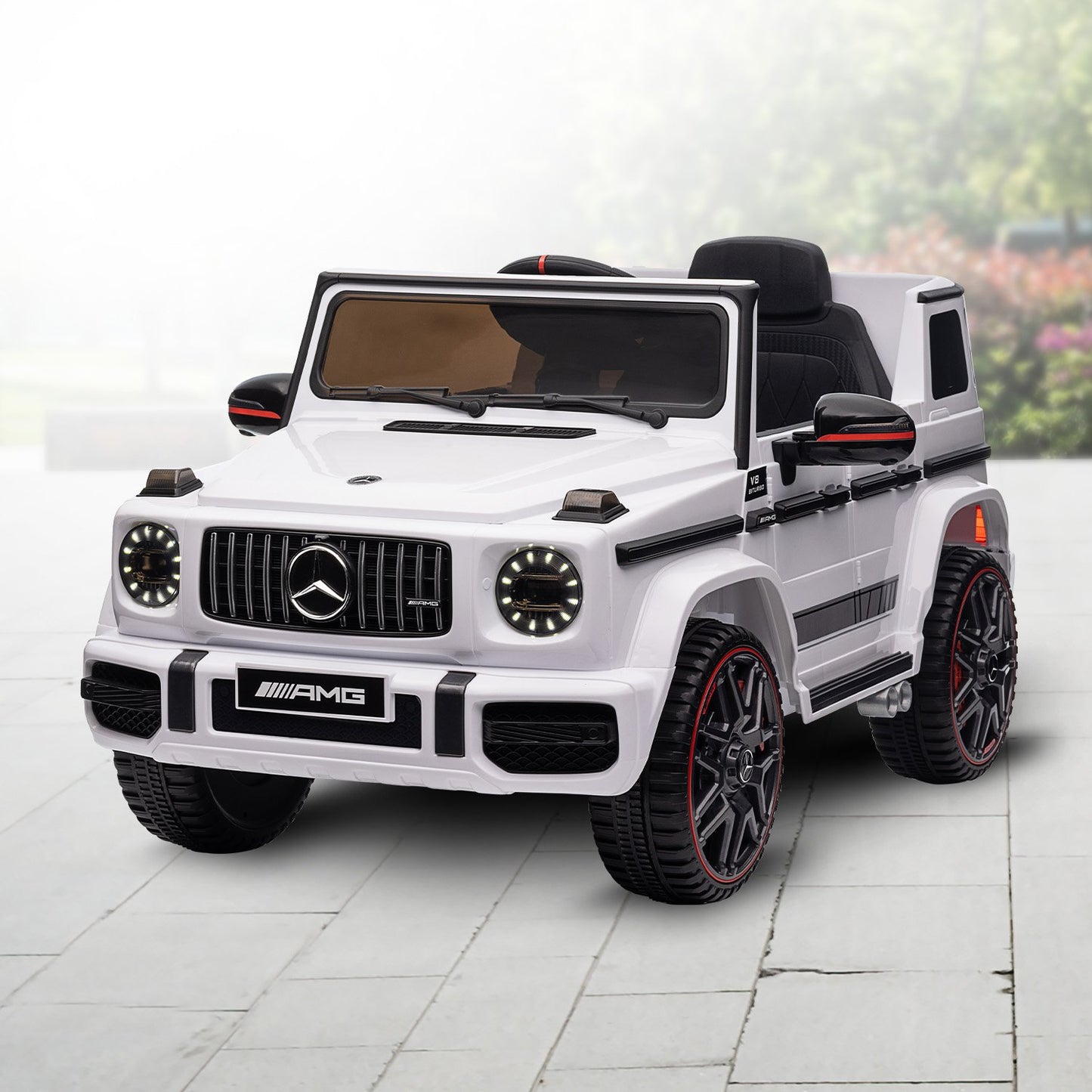 Mercedes Benz AMG G63 Licensed Kids Ride On Electric Car Remote Control - White