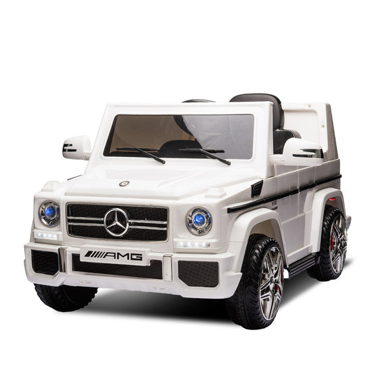 Mercedes Benz AMG G65 Licensed Kids Ride On Electric Car Remote Control - White