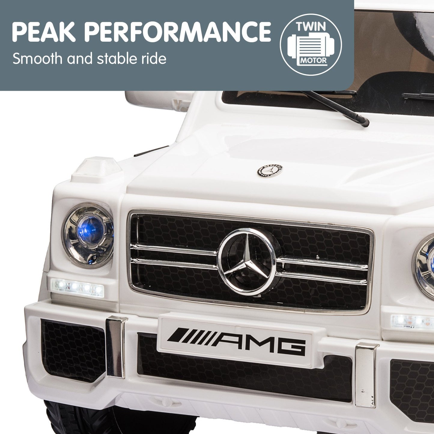 Mercedes Benz AMG G65 Licensed Kids Ride On Electric Car Remote Control - White