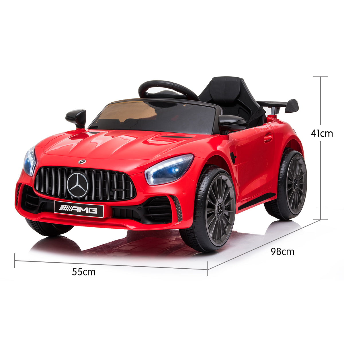 Mercedes Benz Licensed Kids Electric Ride On Car Remote Control - Red