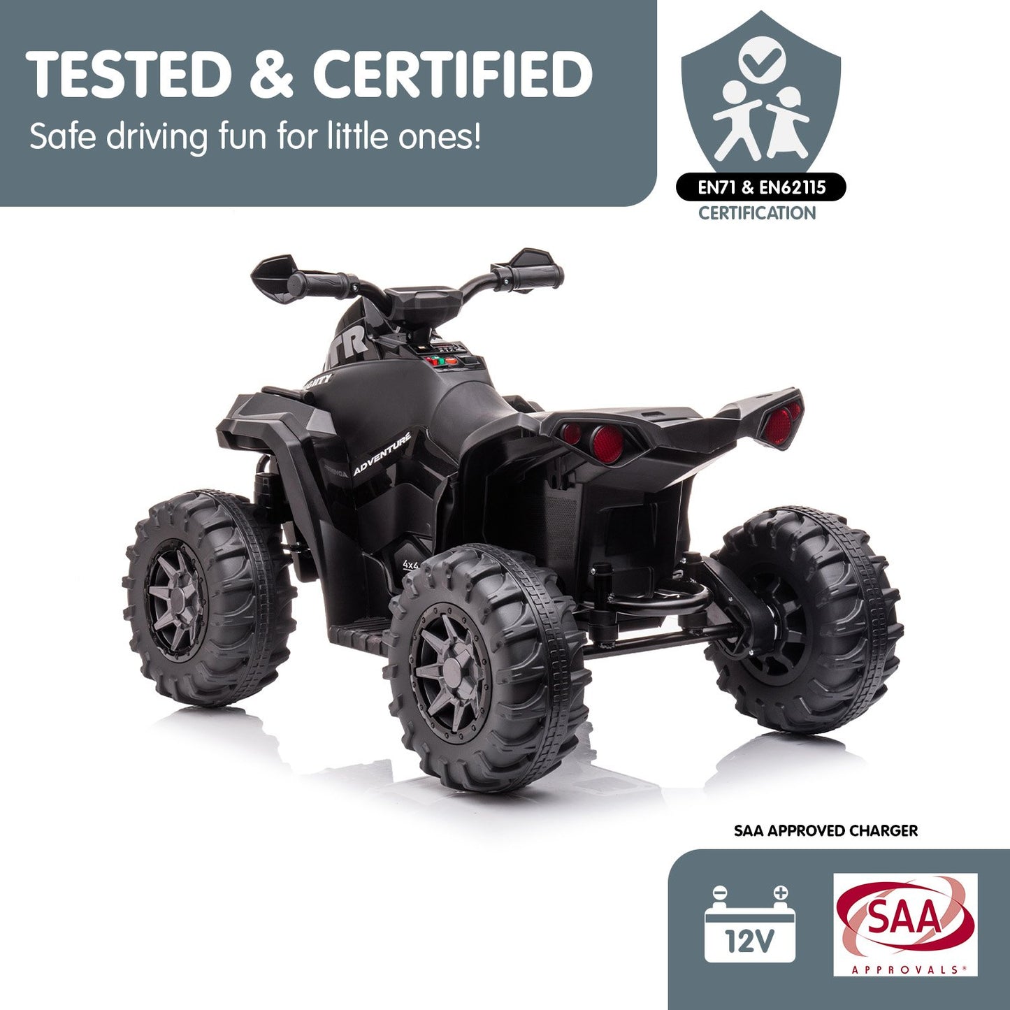 GTS99 Kids Electric Ride On Quad Bike Toy ATV 50W - Black