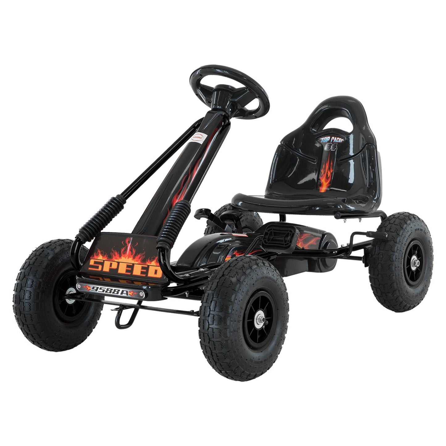 G95 Kids Ride On Pedal-Powered Go Kart - Black