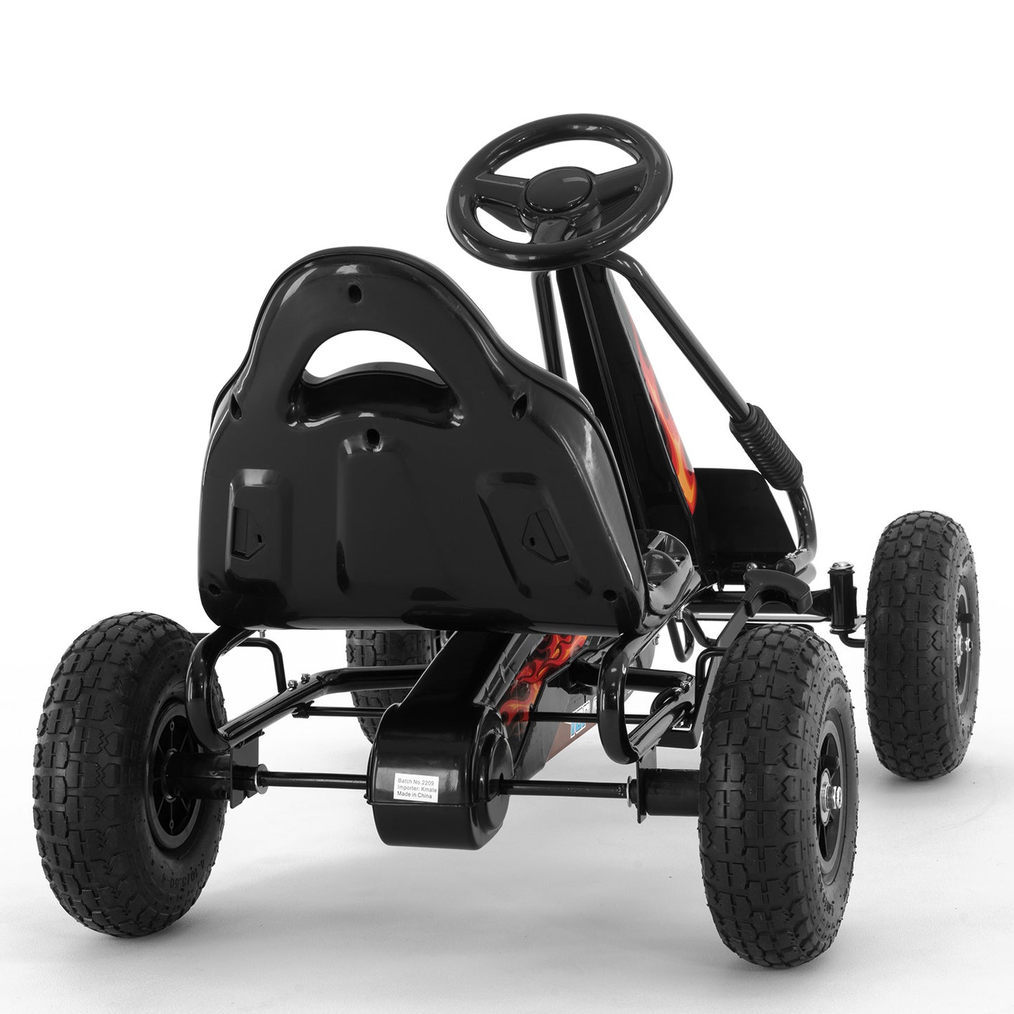 G95 Kids Ride On Pedal-Powered Go Kart - Black