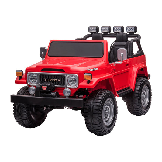 Licensed Toyota FJ-40 Electric Kids Ride On Car - Red