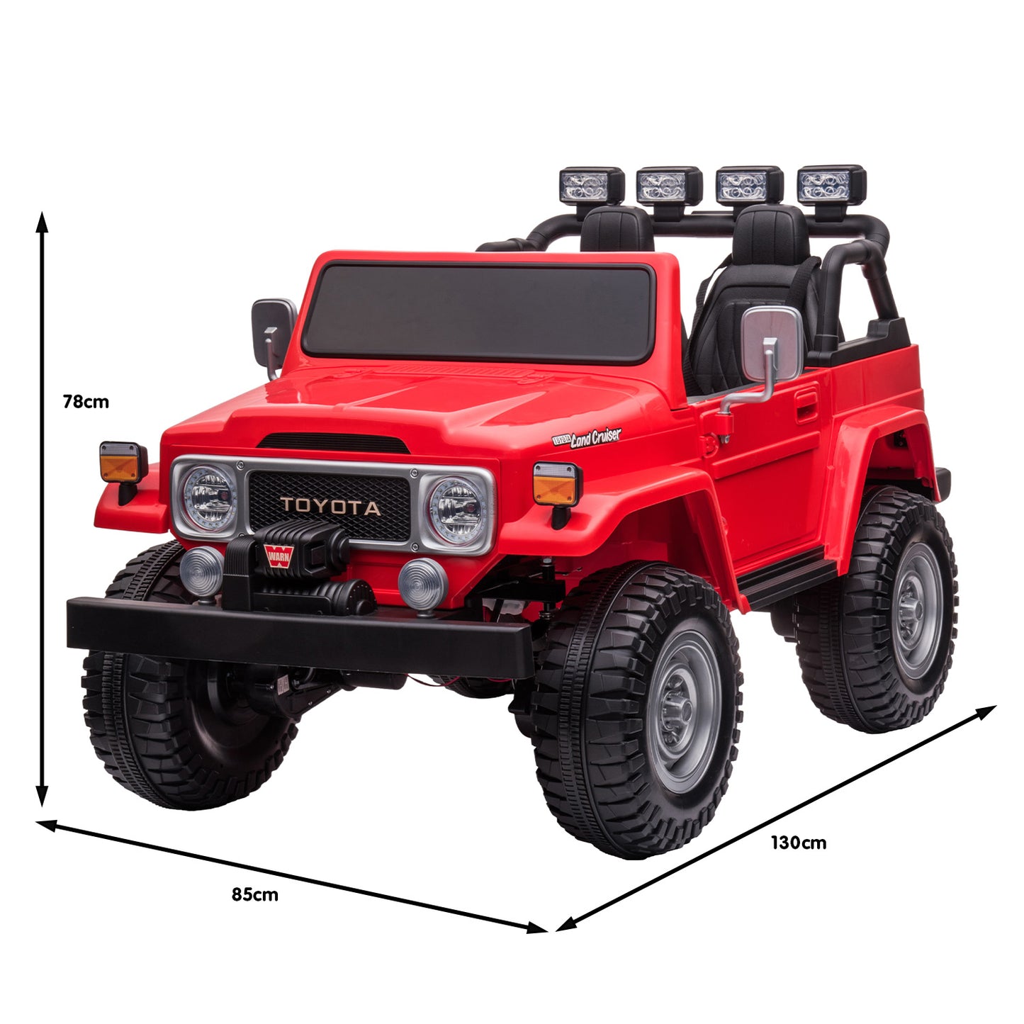 Licensed Toyota FJ-40 Electric Kids Ride On Car - Red