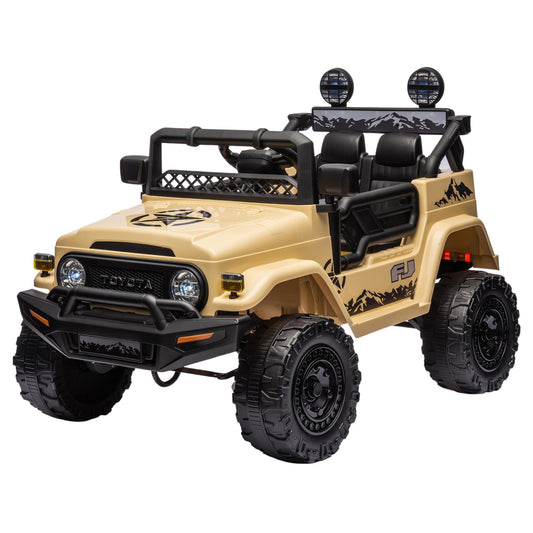 Toyota Fj Cruiser Kids Electric Ride On Car - Khaki