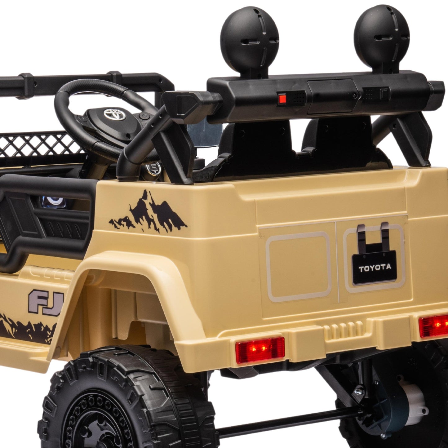 Toyota Fj Cruiser Kids Electric Ride On Car - Khaki