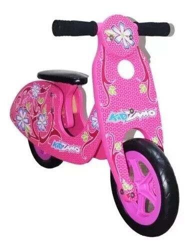 Pink Wooden Balance Scooter 12" for Kids