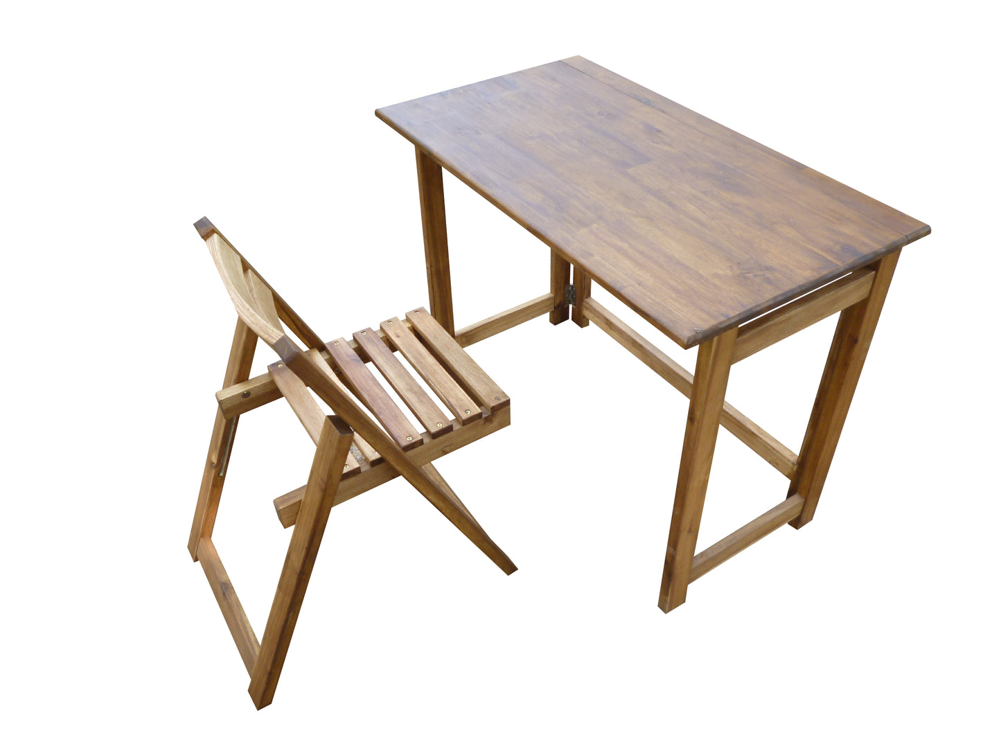 HARDWOOD Foldable Teen Desk Set (Acacia)