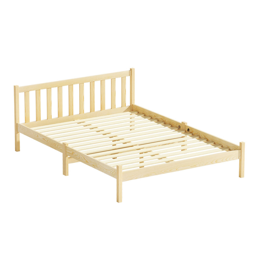 Wooden Oak Double Size Bed Frame