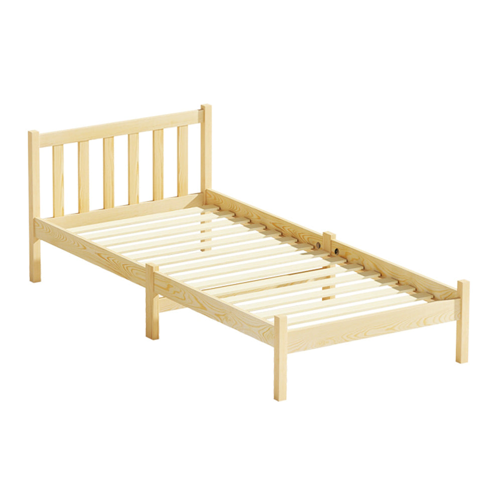 Single Size Wooden Oak Bed Frame